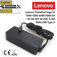IBM Lenovo ThinkPad Yoga X1 T480 T580 E485 E580 5V 9V 2A 15V 3A 20V 3.25A 65W Type C USB Laptop Note