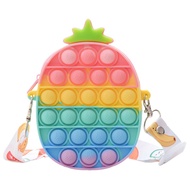 Tas pop it selempang anak model Pop it rubber Jelly Nanas Pop it