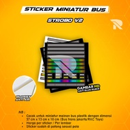Sticker strobo miniatur bus / aksesoris bus miniatur Kaca depan