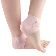 2Pcs Silicone Foot Care Moisturizing Gel Heel Socks / Elastic Protectors for Foot Pain Relief