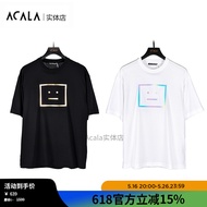 ACALA acne studios Colorful Smiley Face Expression logo Short-Sleeved T-Shirt