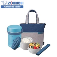 Zojirushi 0.64L Stainless Steel Lunch Jar with Bag SL-MEE07 (Aqua Blue)