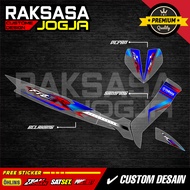 Striping fiz r transparent uv white sticker racing yamaha fizr force1 poswan f1zr ZK-7