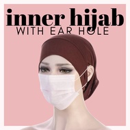 New Norm Inner Hijab / Anak Tudung With Ear Hole - Stethoscope and Mask Friendly
