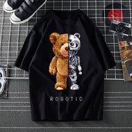 ROBOTIC TEDDY BEAR TSHIRT WOMAN MAN <POPCLOSET SIZE XS-3XL> COTTON BAJU T-SHIRT PEREMPUAN LELAKI PLU