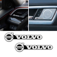 2/4 PCS Car 3D Aluminum Audio Decorate Emblem Universal Stickers Auto Accessories For Volvo Xc90 S60