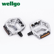 【Boutique & Stock】 Wellgo Road Bike MTB Bicycle Pedal M195 9/16“ Aluminium Alloy 2 Bearing Anti-slip