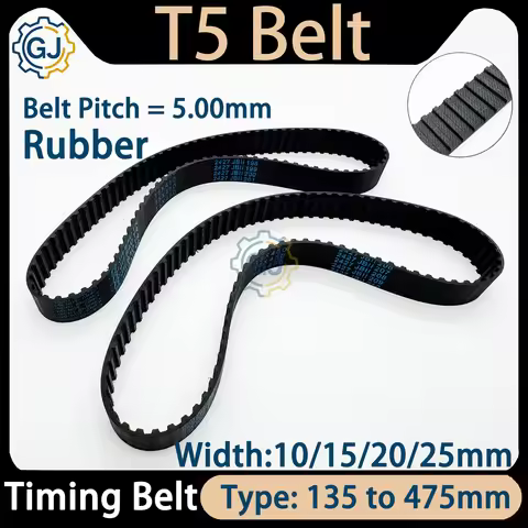 T5 Steel Wire Timing Belt T5-135/150/165/190/200/215/220/245/265/270/275/280/290/305/310/325//340/35