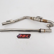 คอท่อพร้อมใส้ CT125 (GEN1-2) Nkracing แบบหมก เสียงเงียบ Nkracing