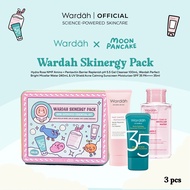 NEW! Wardah Starter Kit Moon Pancake Trio Basic Skincare Glow (UV Shield Sunscreen Perfect Bright Mi