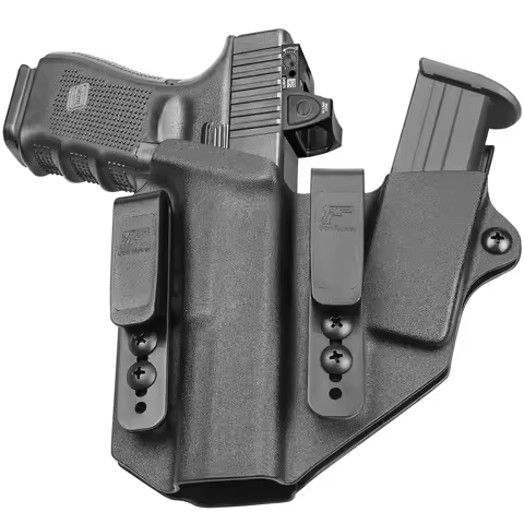 Sidecar Kydex Holster Fits Glock 19/19X, Fits Glock23/32 (Gen 1 2 3 4), Glock 45 Holster and Magazin