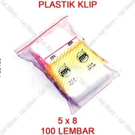 Plastik Klip 5x8 Plastic Clip 5 X 8 Cm Seal Sealer Zip Lock Ziplock Pouch Kantong Tas Bag Zipper Bun