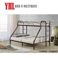 YHL DM Metal Bunk Bed / (Single + Queen) Double Decker Bed Frame (Mattress Not Included)