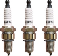 Pack of 3 Spark Plugs, F6RTC Spark Plug Lawnmower, F6RTC Spark Plug Replace for NGK 7822/6634/BPR6ES