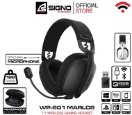 🌌หูฟังเกมส์มิ่ง SIGNO E-Sport 7.1 MARLOS รุ่น WP-601 Wireless ใช้งานระบบ Bluetooth Mode ได้สูงสุด 50 ชม.🌀