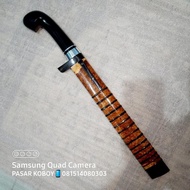 New golok baja elmax with amboyna burl golsem elmax golok sembelih