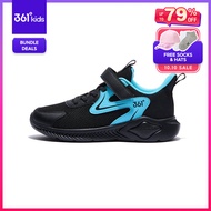 361 Degrees Kids Running Shoes For Kids Girl and Boy EU33-42 Lightweight AntiSlip Black Sneakers