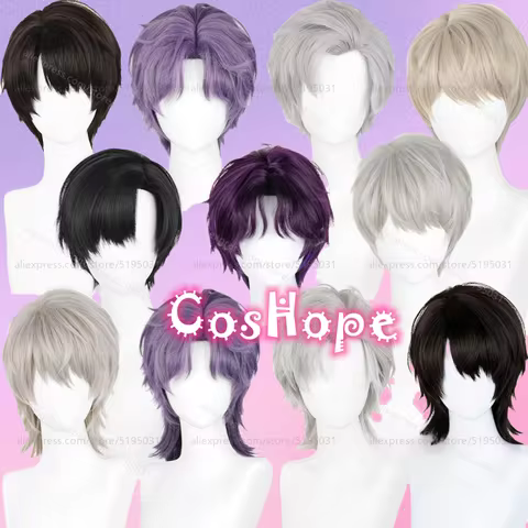 Xavier Zayne Rafayel Sylus Caleb Cosplay Wig Unisex Anime Cosplay Wigs Heat Resistant Synthetic Wigs