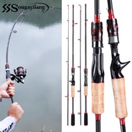 Sougayilang Fishing Rod 2Sections 1.65m/5.4ft 6-12lbs Spinning/Casting Fishing Rod For Freshwater/Se