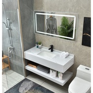 Set Kabinet Bilik Mandi Marmar Minimalis Moden Bilik Mandi Suite Bilik Mandi Tandas Marmar Sinki Sin