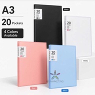 A3 File Pockets Clear File Folder Art Folder A3 Presentation Book Display Book Document File
