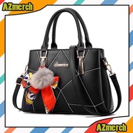 AZmerch Luxury Branded Leather Ladies Crossbody Sling Bags Woman Handbags Geometric Pattern Designs