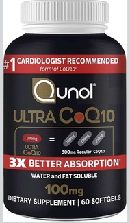 Viên uống bổ tim chống đột quỵ tăng cường vận động Qunol Ubiquinol CoQ10 200mg 60 viên USA