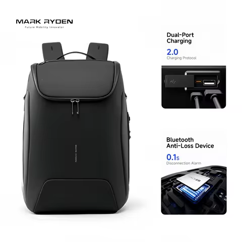 MARK RYDEN 31L Smart Men's Backpack TSA Lock Anti-Lost Device 16 Inch Laptop Business Travel Bag