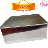 7X7X3 Inch Square Pan Square Pan | Square Mold | Square Cake Pan | Square Cake Mold by Azim Bakery