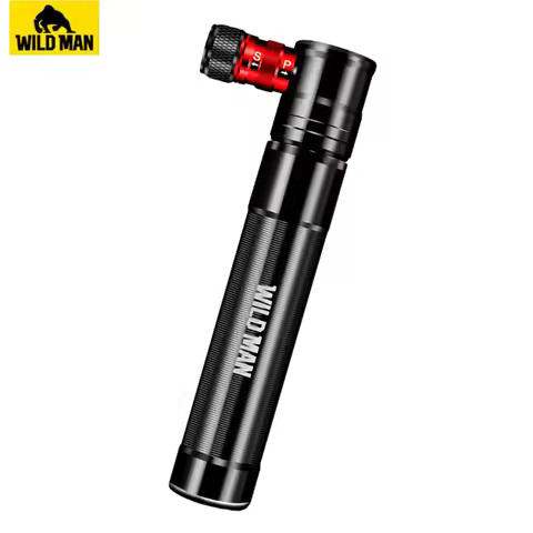 WILD MAN Bicycle Tire Pump Alloy Hand Air Pump Cycling Tire Inflator Schrader Presta Valve Mini Bike