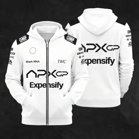 Brad Pitt's F1 Men's and Women's Sporty Casual Motorcycle Comfortable Zipper Hooded Sweatshirts for 