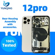 Used Full Back Housing Assembly Compatible with iPhone 12Pro, Dismantled Unit Rear Cover Middle Fram