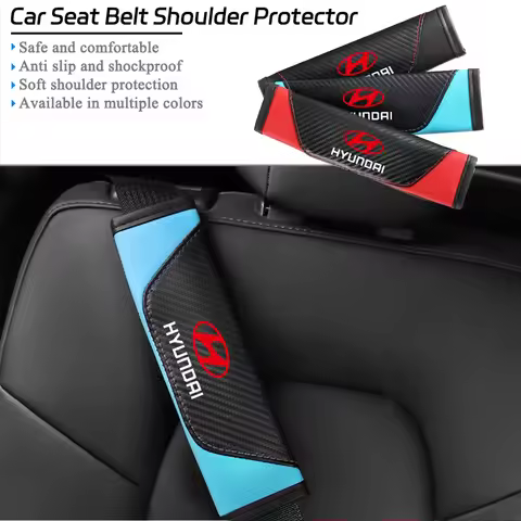2pcs Car Styling Seat Belt Protector Cover Shoulder Pad Mat Accessories For Hyundai GDI I10 IX35 I20