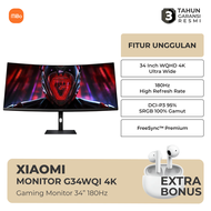 Xiaomi Curved Gaming Monitor 34 Inch G34WQi Garansi Resmi