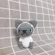 動物-貓咪系列-暹羅貓🩶(全人手編織＆鉤針＆鈎織公仔)