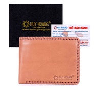 Ví nam da bò đan viền màu da TH2134