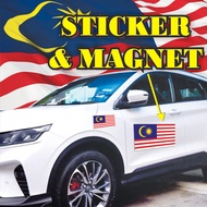 Sticker Magnet Bendera Malaysia, sticker Merdeka, poster , stiker label