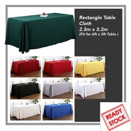 ❤️❤️READY STOCK❤️❤️ Plain 2.3M x 3.2M (Fit 6x3FT) Rectangle Table Top Cloth Cover Alas Kain Atas Meja Oblong Banquet