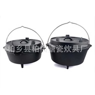 European Export Quality Outdoor Picnic Hanging Pot Sukiyaki Pot Picnic Pot Open Fire Stew Pot 4.5/6/
