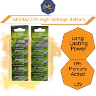 (Original) GP 23A / 27A 12V Super High Voltage Alkaline Battery (1 / 5pcs) Remote Control Batteries 