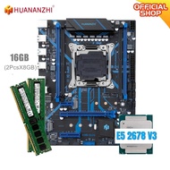 HUANANZHI QD4 LGA 2011-3 Motherboard Kit Xeon X99 E5 2678 V3 16GB (2*8G) DDR4 RECC Memory NVME SATA USB 3.0