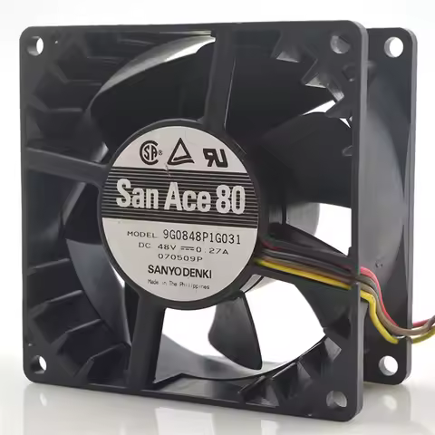 For Sanyo San Ace 80 9G0848P1G031 DC 48V 0.27A 8038 8cm 80x80x38mm 4 Wires Double Ball Bearing Cooli