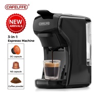 Cafelffe Capsule Coffee Machine 19Bar Automatic Coffee Maker Fit Nespresso &amp; Dolce Gusto &amp; Ground Powder