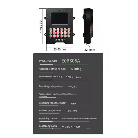 SWXF Lithium Titanate 6S Active Balancer with Voltage Display TFT LTO Battery Voltage Tester 4s 5a E