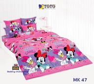 TOTO (MK47)  มิกกี้เม้า mickey mouse ชุดผ้าปูที่นอน ชุดเครื่องนอน ผ้าห่มนวม  ยี่ห้อโตโตแท้100%