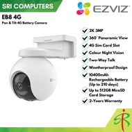 [2-YEARS WARRANTY] Ezviz EB8 4G 2K 3MP Pan & Tilt 4G Battery Camera