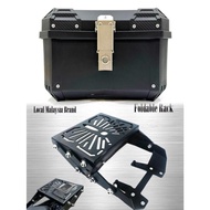 TOP BOX TANKER ABS ALUMINIUM LOCK MOTORCYCLE 36L 45L 55L 57L with Universal Base Plate Y15 Y16 LC135