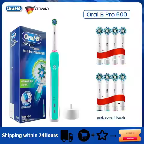 Oral B Electric Toothbrush Pro600 3D Action Daily Clean Pressure Sensor Gum Care Waterproof Recharge