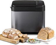 Panasonic - Premium Gray Fully Automatic Breadmaker with yeast & nut dispensers Manual Settings for