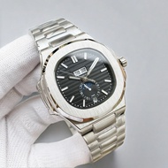 5726 Automatic Mechanical Watch Multifunction Stainless Steel Moon Phase Men's Watch